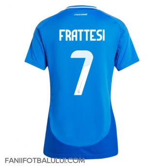 Italia Davide Frattesi #7 Echipament de Fotbal Replică European 2024 Femei Acasa